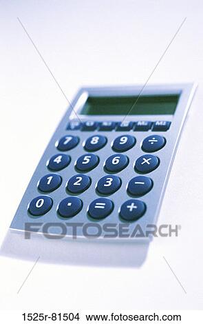 Picture - Close-up of a calculator. Fotosearch