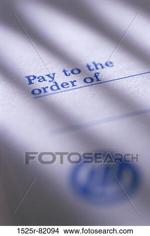Close-up of a check View Large Photo Image Picture - Close-up of a check. Fotosearch