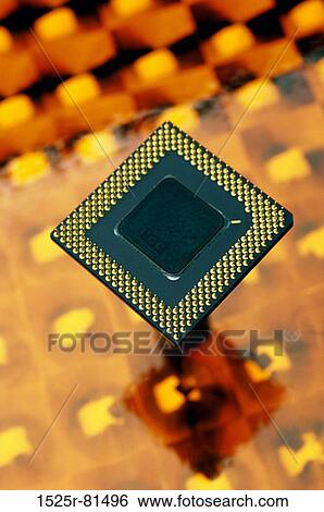 Close-up of a computer chip View Large Photo Image Stock Photograph - Close-up of a computer chip. Fotosearch
