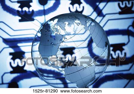 Stock Image - Close-up of a globe. Fotosearch