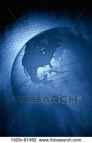 Stock Image - Close-up of a globe. Fotosearch
