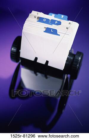 Close-up of a rolodex View Large Photo Image Stock Photograph - Close-up of a rolodex. Fotosearch
