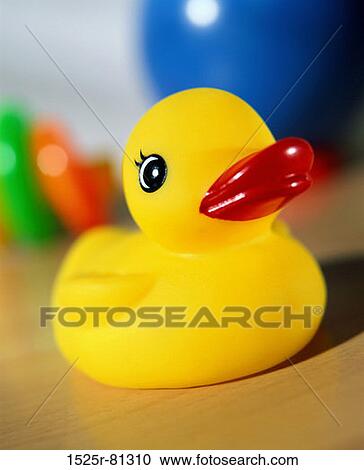 Stock Image - Close-up of a rubber duck. Fotosearch