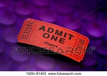 Stock Image - Close-up of a ticket stub. Fotosearch