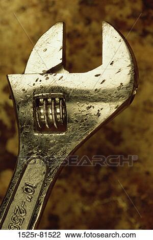 Close-up of an adjustable wrench View Large Photo Image Stock Image - Close-up of an adjustable wrench. Fotosearch