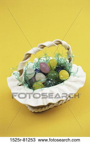 Close-up of jellybeans in an Easter basket View Large Photo Image Stock Image - Close-up of jellybeans in an Easter basket. Fotosearch