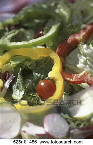 Close-up of mixed salad View Large Photo Image Stock Photograph - Close-up of mixed salad. Fotosearch