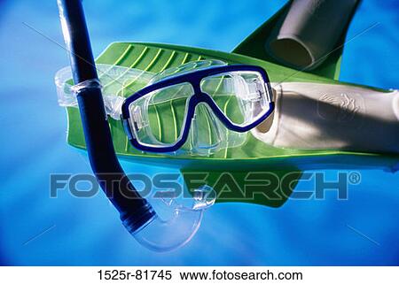 Stock Photography - Close-up of snorkeling equipment. Fotosearch