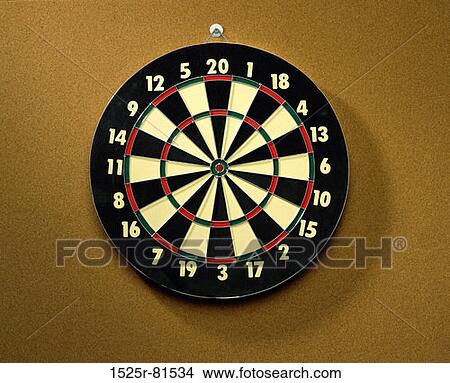 Picture - Dartboard on a wall. Fotosearch