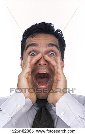 Portrait of a businessman shouting View Large Photo Image Stock Photography - Portrait of a businessman shouting. Fotosearch