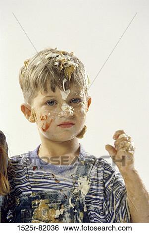 Portrait of a messy boy View Large Photo Image Stock Photograph - Portrait of a messy boy. Fotosearch