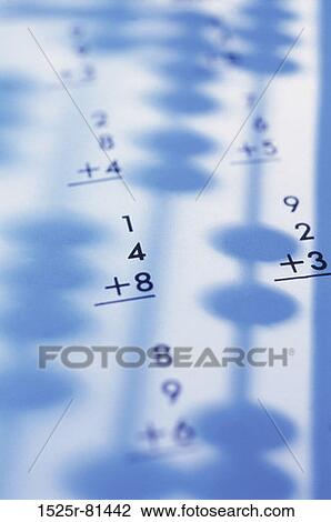 Shadow of an abacus on sheets of paper with calculations View Large Photo Image Stock Image - Shadow of an abacus on sheets of paper with calculations. Fotosearch
