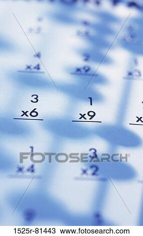 Shadow of an abacus on sheets of paper with calculations View Large Photo Image Stock Image - Shadow of an abacus on sheets of paper with calculations. Fotosearch