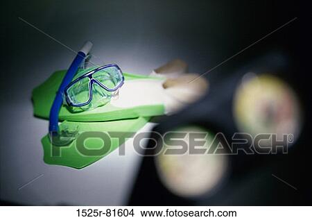 Picture - Snorkel and flippers. Fotosearch