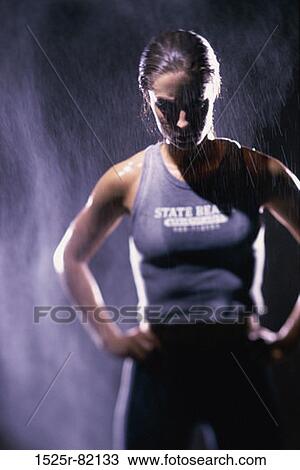 Woman exercising View Large Photo Image Stock Image - Woman exercising. Fotosearch