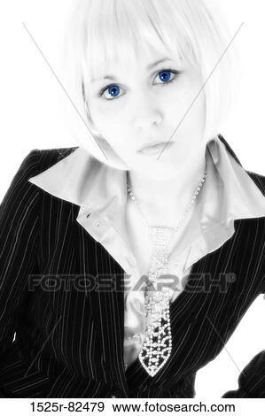 Stock Photo - Portrait of a businesswoman looking serious. Fotosearch