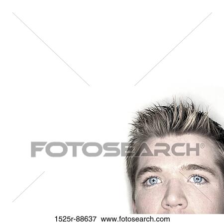 Blond hair, blue eye profile shot View Large Photo Image Stock Photo - Blond hair, blue eye profile shot. Fotosearch