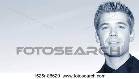 Stock Photo - monochrome portrait of a young, mature man in suit. Fotosearch