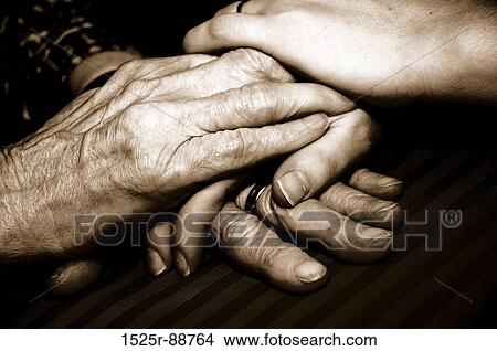 Close-up of a senior woman's hands holding her granddaughter's hands View Large Photo Image Picture - Close-up of a senior woman's hands holding her granddaughter's hands. Fotosearch