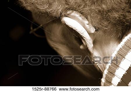 Rear view of a senior woman wearing a hearing aid View Large Photo Image Stock Photograph - Rear view of a senior woman wearing a hearing aid. Fotosearch