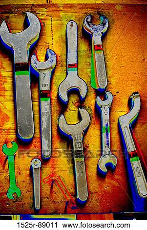 Close-up of wrenches View Large Photo Image Stock Image - Close-up of wrenches. Fotosearch
