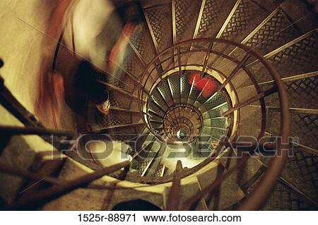High angle view of a spiral staircase View Large Photo Image Stock Image - High angle view of a spiral staircase. Fotosearch