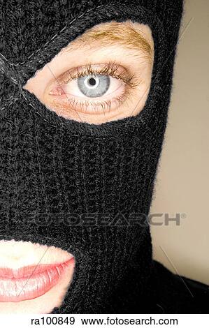Stock Photo - Balaclava girl. Fotosearch