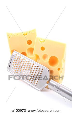 Stock Image - Cheese and grater. Fotosearch