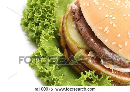 Cheeseburger and lettuce View Large Photo Image Stock Photography - Cheeseburger and lettuce. Fotosearch