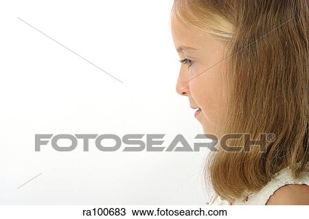 Stock Image - Child's profile. Fotosearch