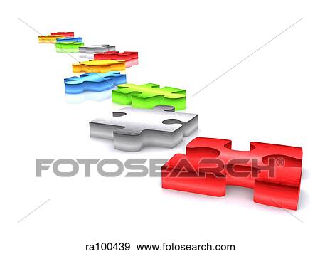 Coloured jigsaw pieces View Large Photo Image Stock Photo - Coloured jigsaw pieces. Fotosearch