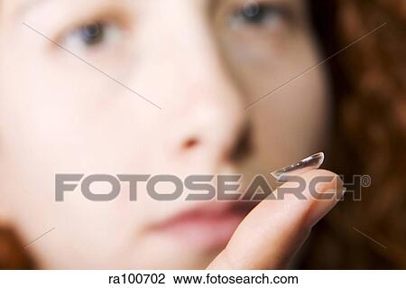 Stock Image - Contact lens. Fotosearch