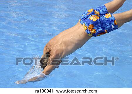 Diving into pool View Large Photo Image Stock Image - Diving into pool. Fotosearch