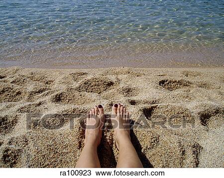 Feet in sand View Large Photo Image Stock Image - Feet in sand. Fotosearch