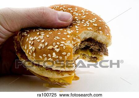 Half eaten burger View Large Photo Image Stock Photography - Half eaten burger. Fotosearch