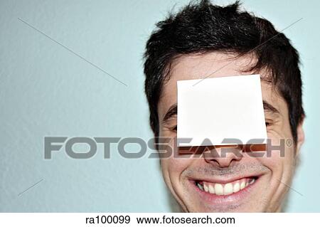 Stock Photo - Note on face. Fotosearch
