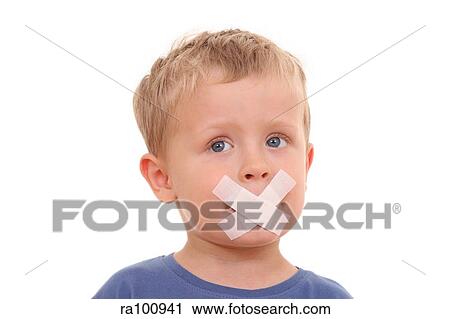 Plaster over child's lips View Large Photo Image Stock Image - Plaster over child's lips. Fotosearch