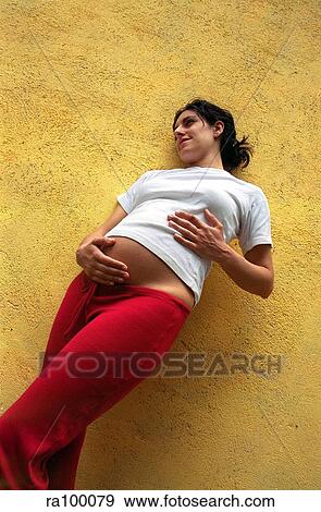 Stock Photo - Pregnant mother. Fotosearch