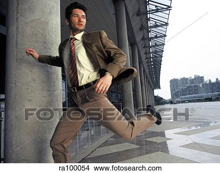 Running business man View Large Photo Image Picture - Running business man. Fotosearch