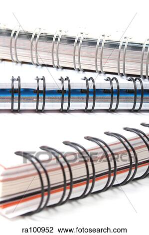Spiral bound books View Large Photo Image Stock Image - Spiral bound books. Fotosearch