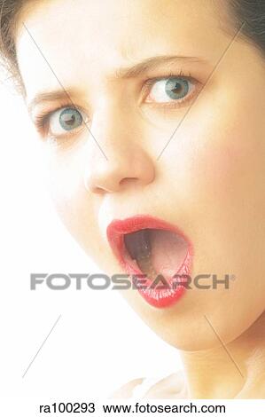 Stock Image - Surprised expression. Fotosearch