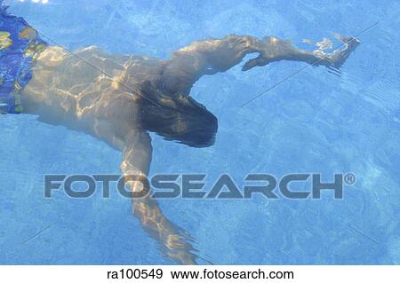 Stock Photo - Swimming underwater. Fotosearch