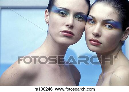 Stock Photograph - Two beautiful faces. Fotosearch