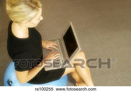 Woman with laptop View Large Photo Image Stock Photography - Woman with laptop. Fotosearch