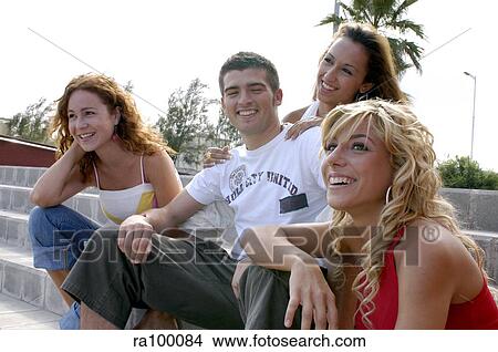 Picture - Young friends. Fotosearch