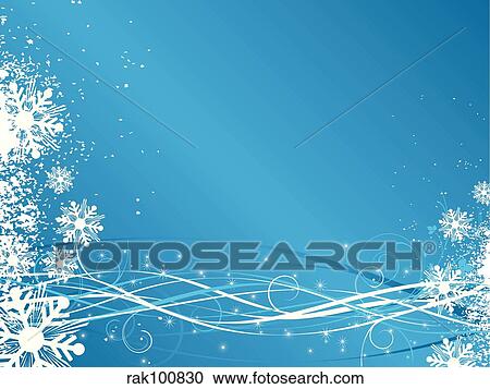 Clipart - abstract winter background. Fotosearch