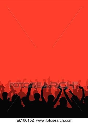 Audience View Large Illustration Drawing - Audience. Fotosearch