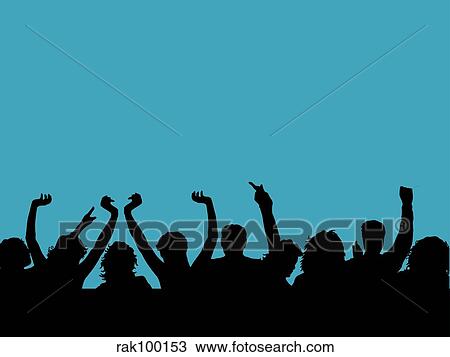 Audience View Large Illustration Drawing - Audience. Fotosearch