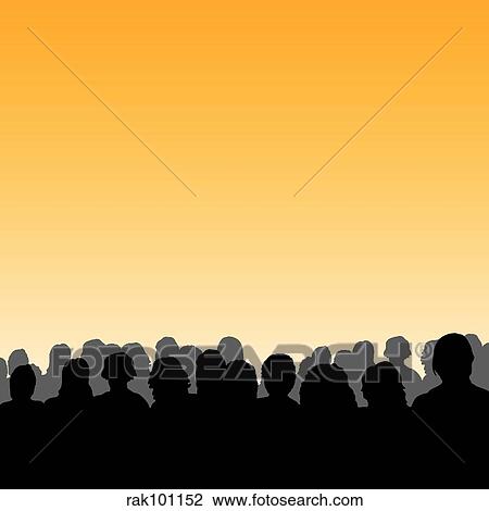Audience View Large Illustration Drawing - Audience. Fotosearch