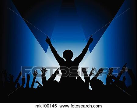 Audience in spotlight View Large Illustration Stock Illustration - Audience in spotlight. Fotosearch